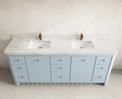 Orlando 84 in. W x 22 in. D Double Sink Bathroom Vanity - photo 14