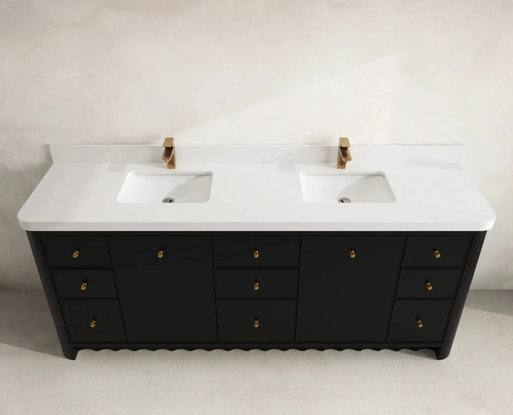 Orlando 84 in. W x 22 in. D Double Sink Bathroom Vanity - photo 14