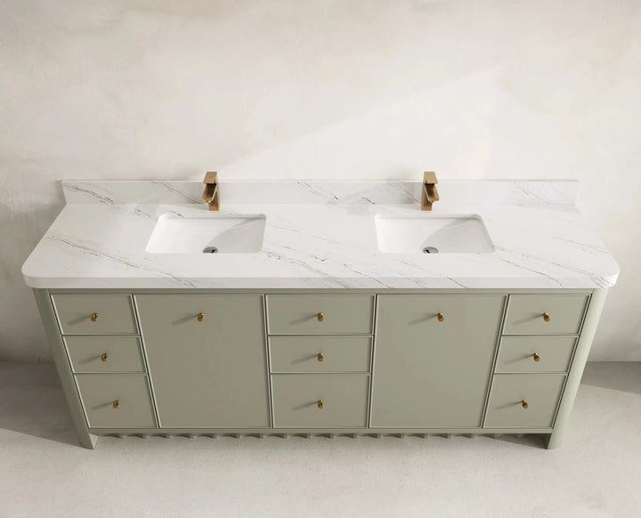 Orlando 84 in. W x 22 in. D Double Sink Bathroom Vanity - photo 14