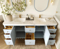 Orlando 84 in. W x 22 in. D Double Sink Bathroom Vanity - photo 4