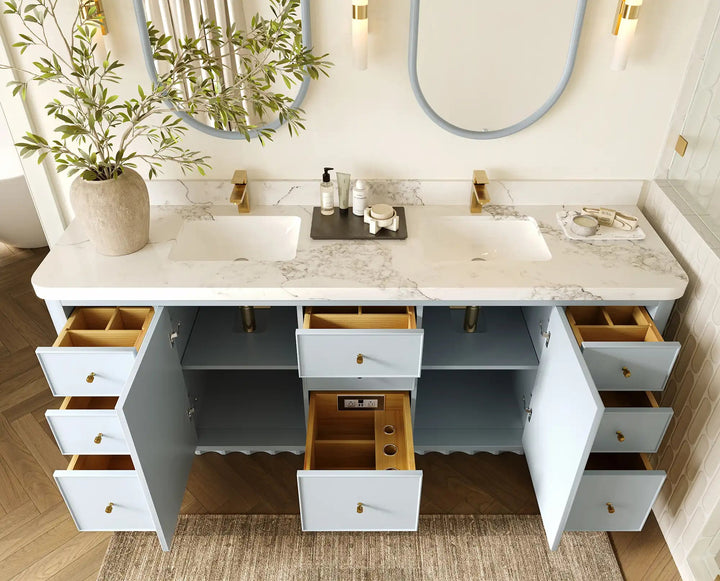 Orlando 84 in. W x 22 in. D Double Sink Bathroom Vanity - photo 4