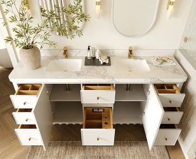 Orlando 84 in. W x 22 in. D Double Sink Bathroom Vanity - Willow Bath and Vanity