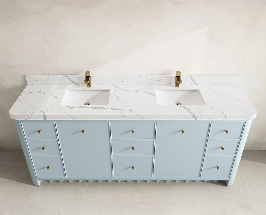 Orlando 84 in. W x 22 in. D Double Sink Bathroom Vanity | 
              
                Blue Heather
                
                  
             - ORL_BLU_PALS_84 - photo №10