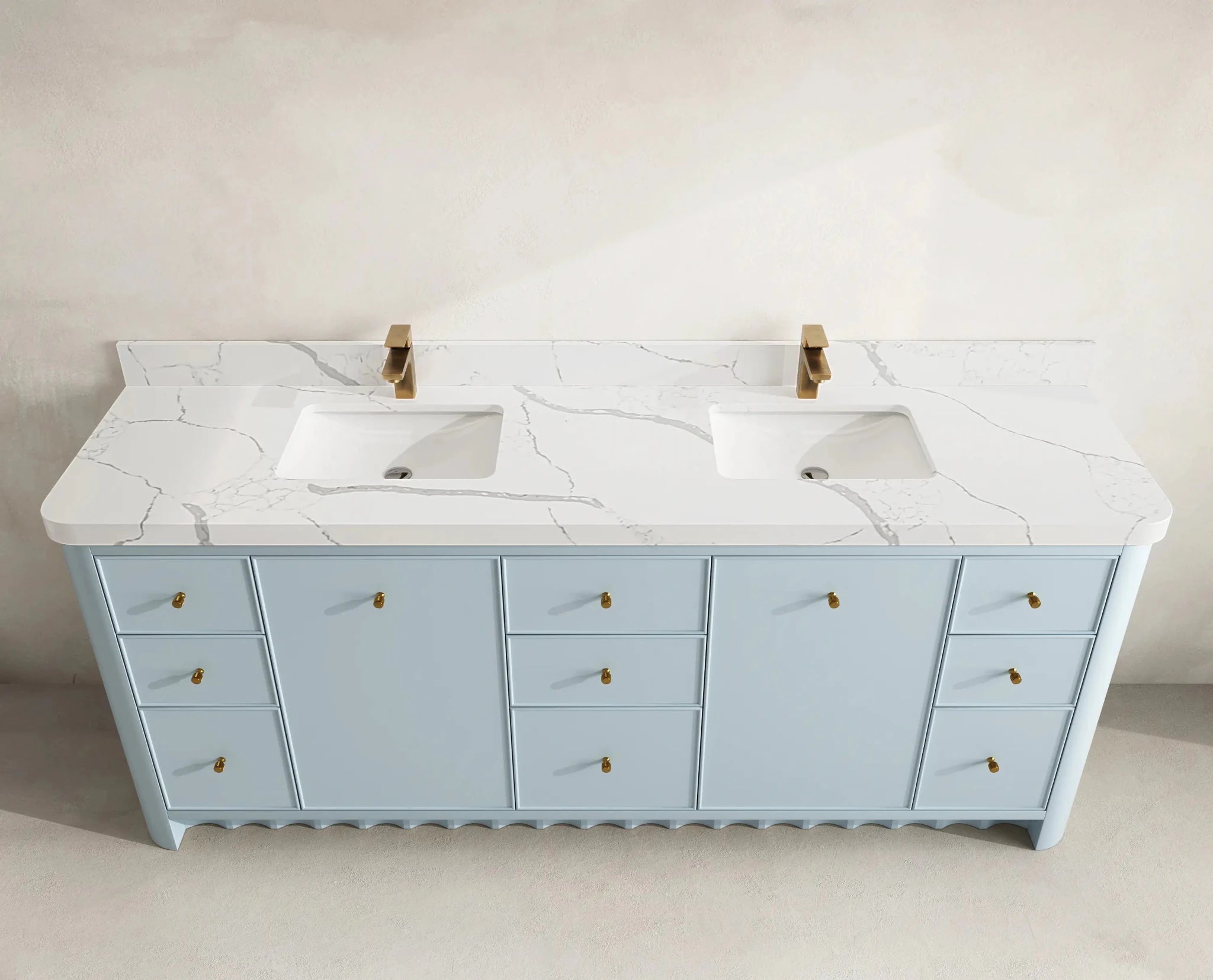 Orlando 84 in. W x 22 in. D Double Sink Bathroom Vanity - Willow Bath and Vanity