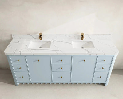Orlando 84 in. W x 22 in. D Double Sink Bathroom Vanity - Willow Bath and Vanity