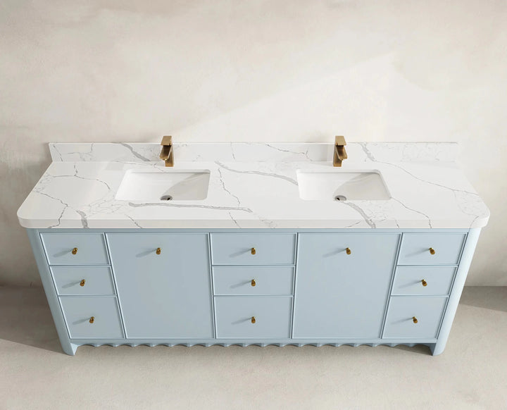 Orlando 84 in. W x 22 in. D Double Sink Bathroom Vanity - photo 10