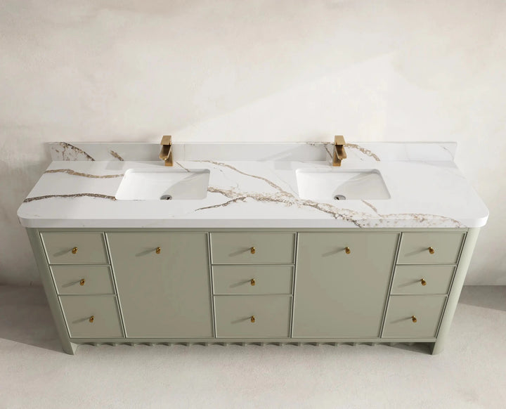 Orlando 84 in. W x 22 in. D Double Sink Bathroom Vanity - photo 9