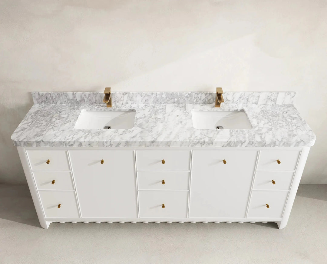 Orlando 84 in. W x 22 in. D Double Sink Bathroom Vanity | 
              
                White
                
                  
             - ORL_WH_PALS_84 - photo №7