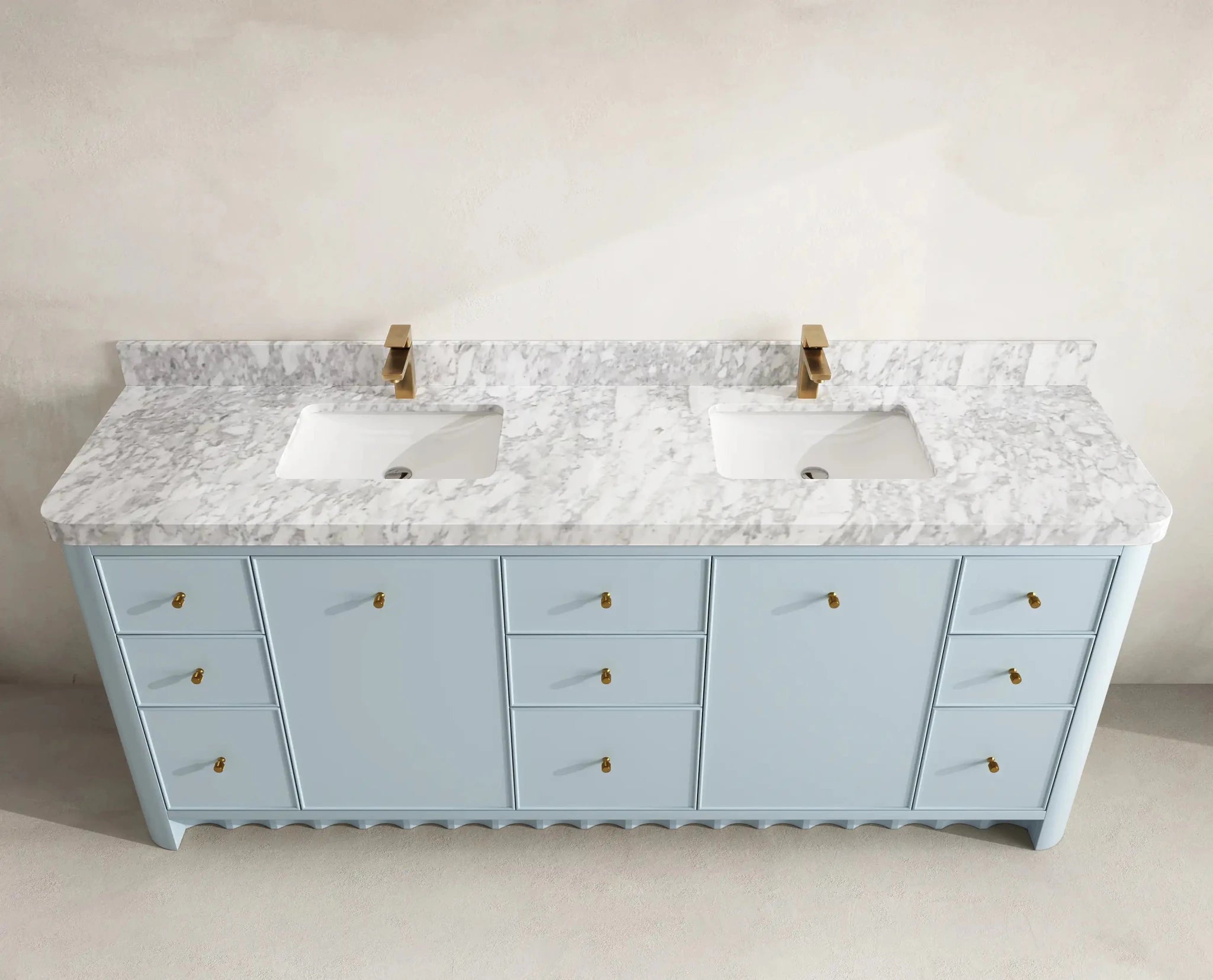 Orlando 84 in. W x 22 in. D Double Sink Bathroom Vanity - Willow Bath and Vanity