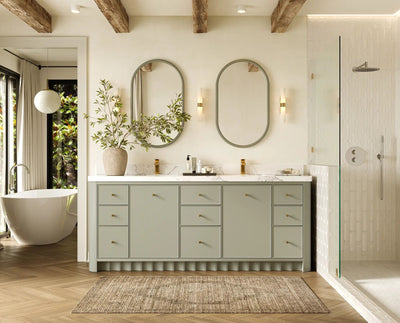 Orlando 84 in. W x 22 in. D Double Sink Bathroom Vanity - Willow Bath and Vanity