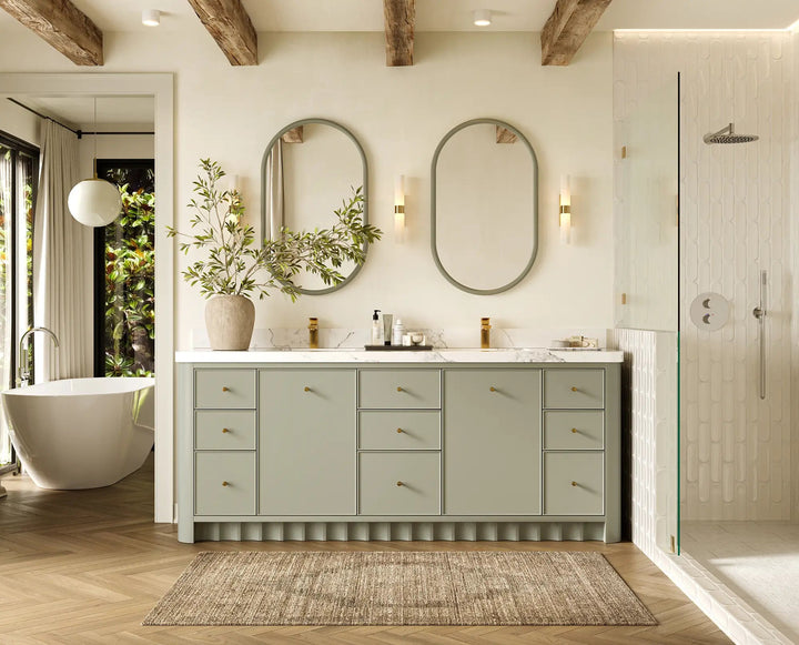 Orlando 84 in. W x 22 in. D Double Sink Bathroom Vanity - photo 4