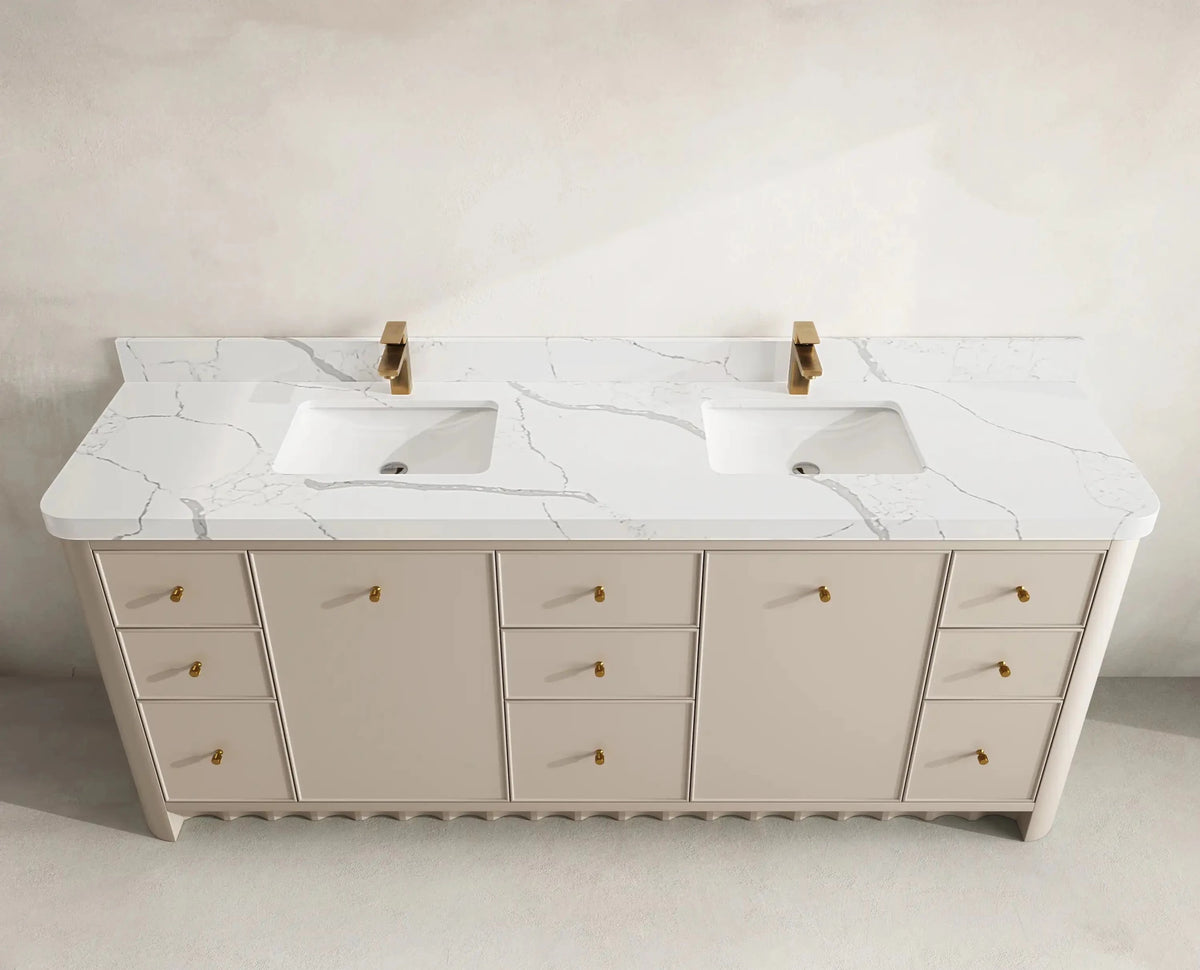 Orlando 84 in. W x 22 in. D Double Sink Bathroom Vanity - Willow Bath and Vanity