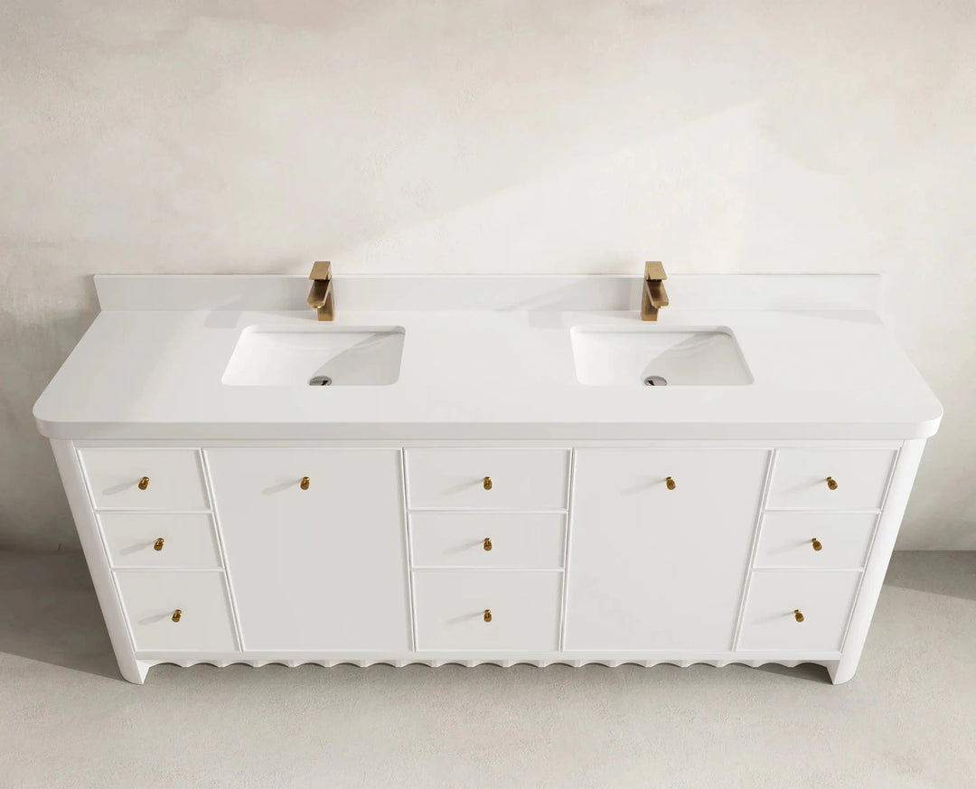 Orlando 84 in. W x 22 in. D Double Sink Bathroom Vanity | 
              
                White
                
                  
             - ORL_WH_PALS_84 - photo №16