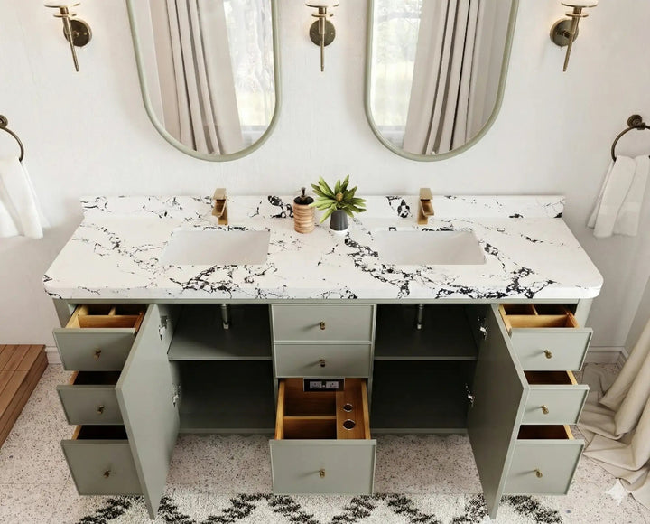 Orlando 84 in. W x 22 in. D Double Sink Bathroom Vanity - photo 6