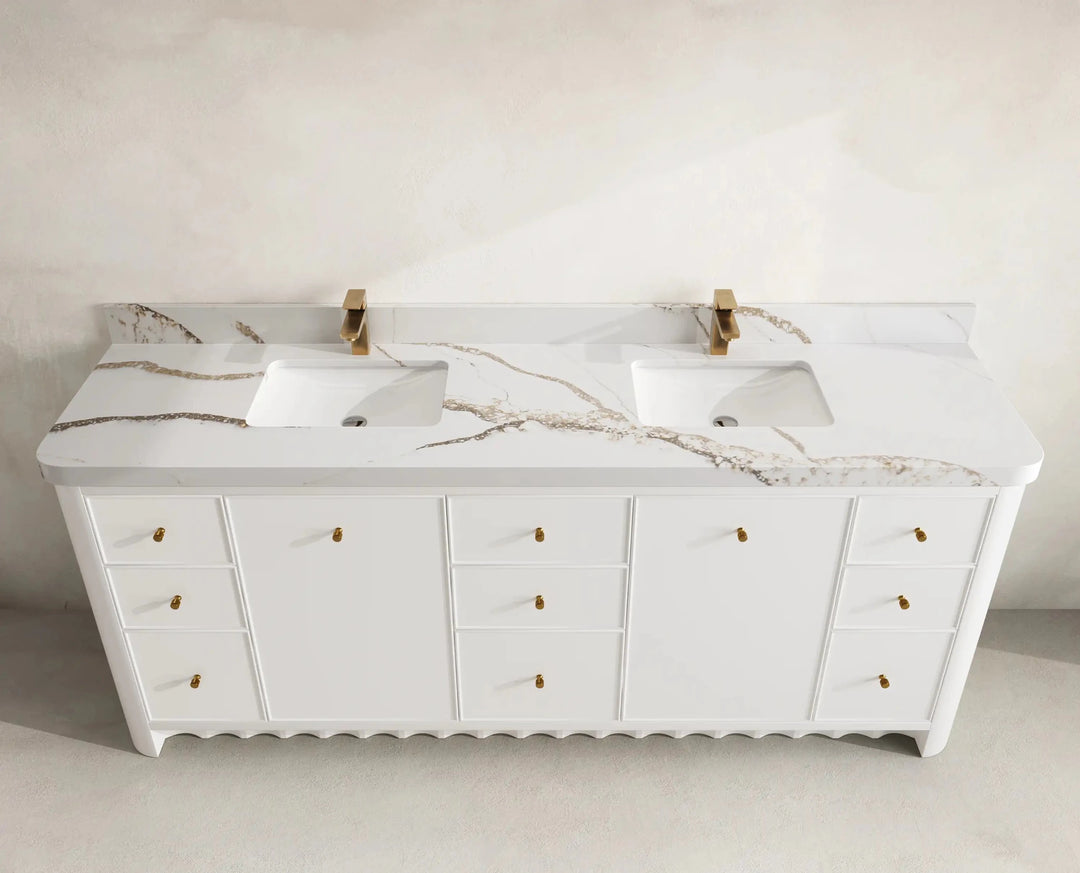 Orlando 84 in. W x 22 in. D Double Sink Bathroom Vanity | 
              
                White
                
                  
             - ORL_WH_PALS_84 - photo №9