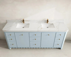 Orlando 84 in. W x 22 in. D Double Sink Bathroom Vanity - photo 17