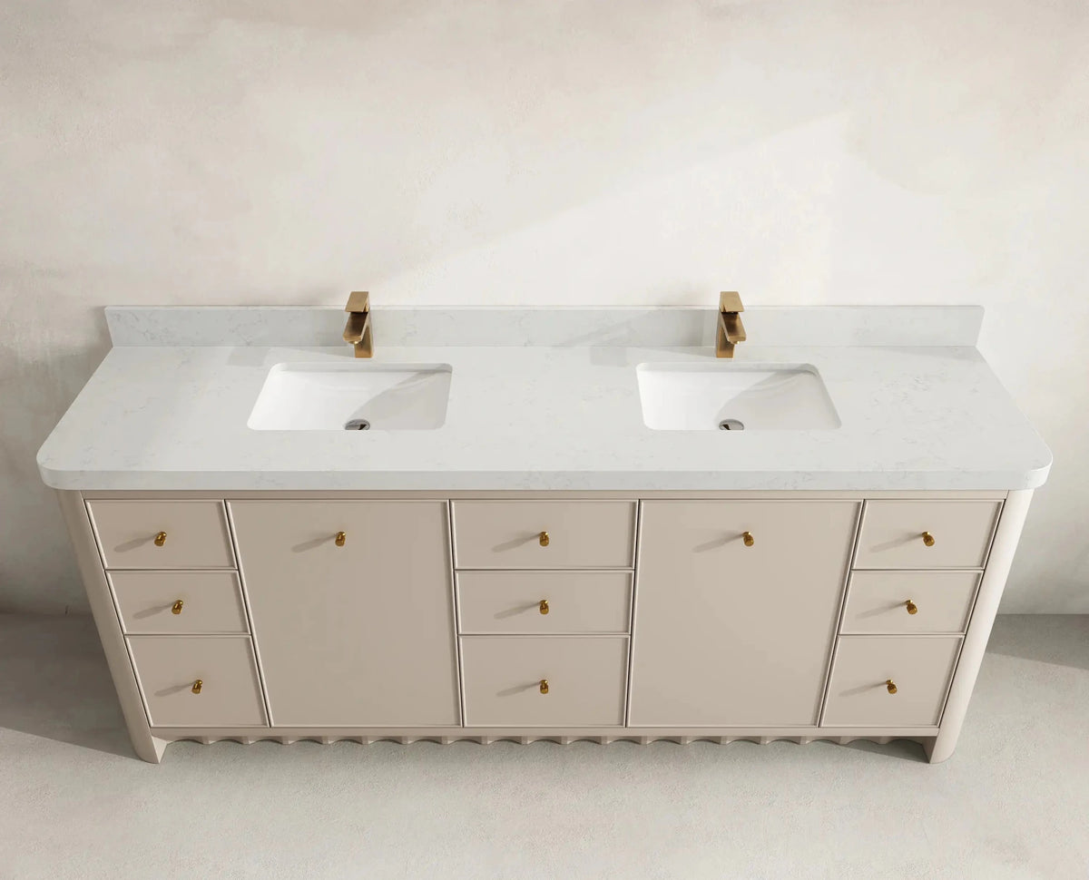 Orlando 84 in. W x 22 in. D Double Sink Bathroom Vanity - Willow Bath and Vanity