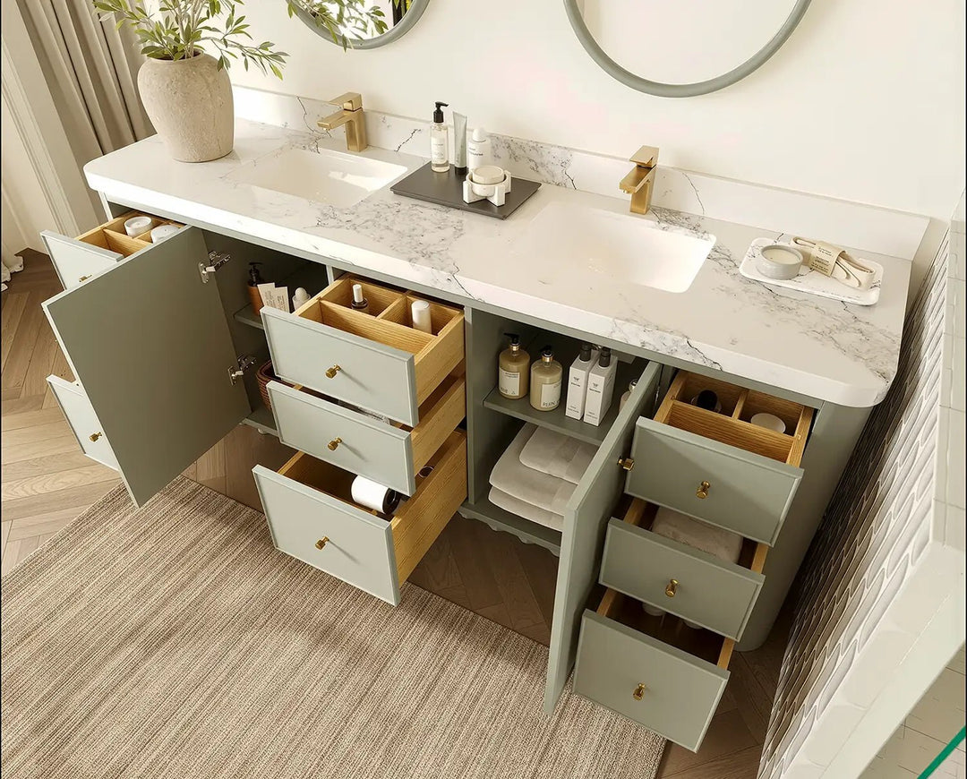 Orlando 84 in. W x 22 in. D Double Sink Bathroom Vanity - Willow Bath and Vanity