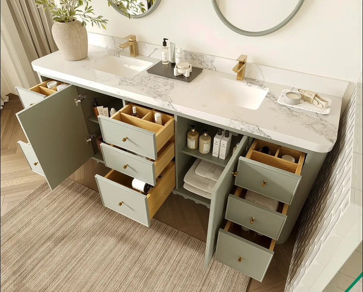 Orlando 84 in. W x 22 in. D Double Sink Bathroom Vanity - photo 3