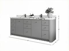 Orlando 84 in. W x 22 in. D Double Sink Bathroom Vanity - photo 5