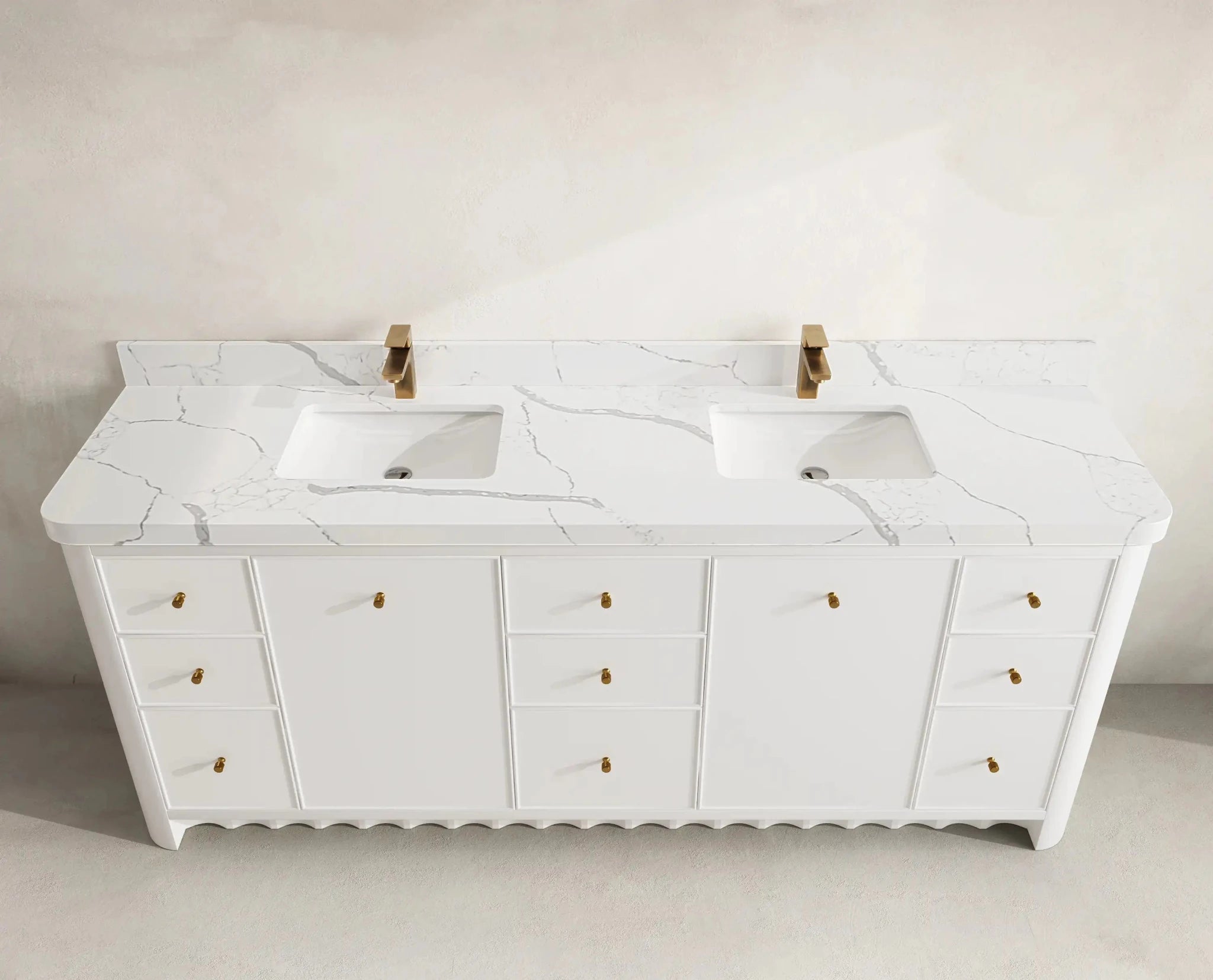 Orlando 84 in. W x 22 in. D Double Sink Bathroom Vanity - Willow Bath and Vanity