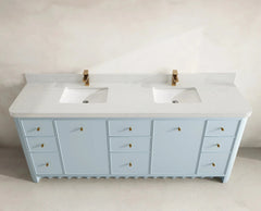 Orlando 84 in. W x 22 in. D Double Sink Bathroom Vanity - photo 8