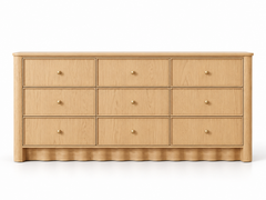 Orlando 72-Inch Nine-Drawer Dresser in Nordic White Oak