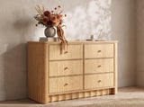 Orlando 50-Inch Six-Drawer Dresser in Nordic White Oak
