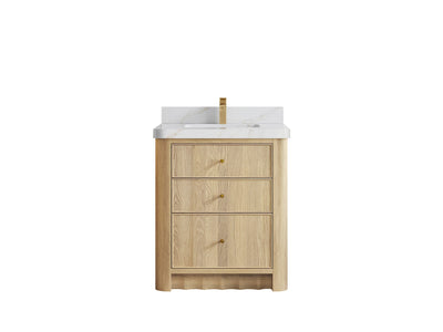 Orlando Oak 30 in. W x 22 in. D Single Sink Bathroom Vanity - Willow Bath and Vanity
