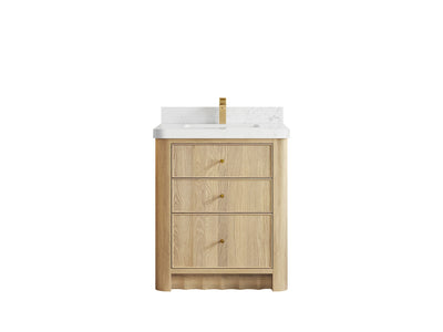 Orlando Oak 30 in. W x 22 in. D Single Sink Bathroom Vanity - Willow Bath and Vanity