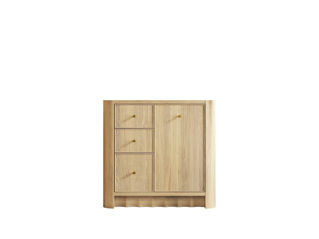 Orlando Oak 36 in. W x 22 in. D Center Sink Bathroom Vanity - Willow Bath and Vanity