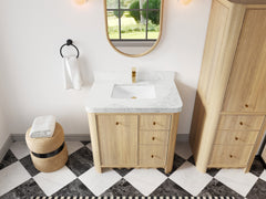 Orlando Oak 36 in. W x 22 in. D Center Sink Bathroom Vanity - photo 12
