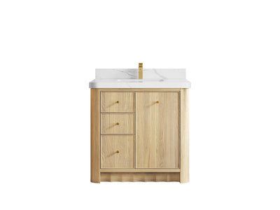 Orlando Oak 36 in. W x 22 in. D Center Sink Bathroom Vanity - Willow Bath and Vanity