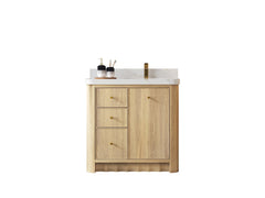 Orlando Oak 36 in. W x 22 in. D Right Offset Sink Bathroom Vanity - photo 1