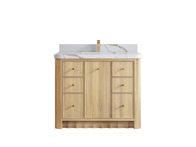 Orlando Oak 42 in. W x 22 in. D Single Sink Bathroom Vanity - Willow Bath and Vanity
