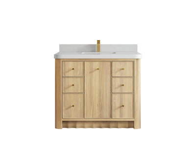 Orlando Oak 42 in. W x 22 in. D Single Sink Bathroom Vanity - Willow Bath and Vanity