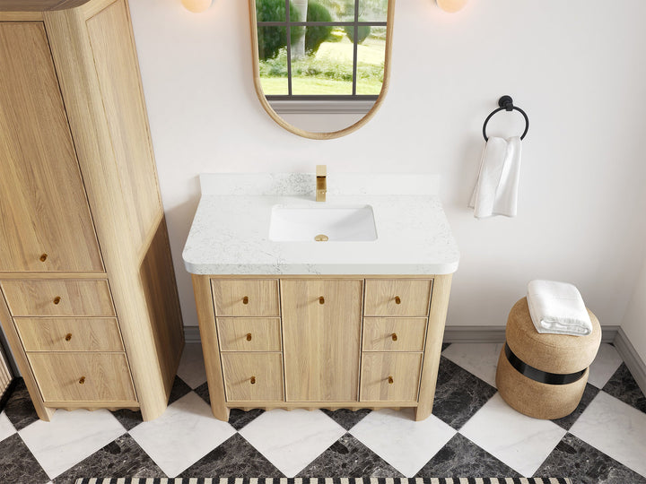 Orlando Oak 42 in. W x 22 in. D Single Sink Bathroom Vanity - photo 19
