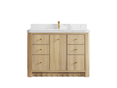 Orlando Oak 48 in. W x 22 in. D Single Sink Bathroom Vanity - Willow Bath and Vanity