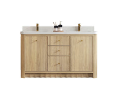 Orlando Oak 60 in. W x 22 in. D Double Sink Bathroom Vanity - photo 1