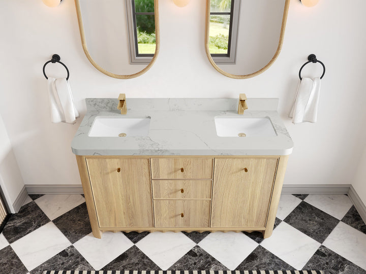 Orlando Oak 60 in. W x 22 in. D Double Sink Bathroom Vanity - photo 11
