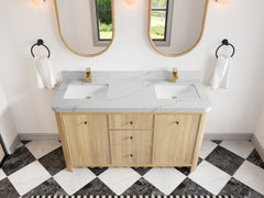 Orlando Oak 60 in. W x 22 in. D Double Sink Bathroom Vanity - photo 13