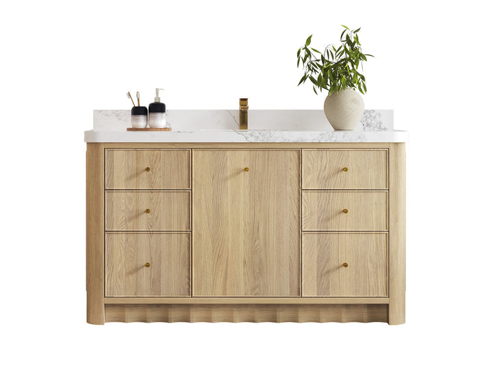 Orlando Oak 60 in. W x 22 in. D Single Sink Bathroom Vanity - photo 1