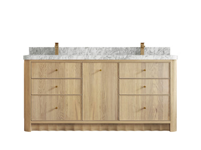 Orlando Oak 72 in. W x 22 in. D Double Sink Bathroom Vanity - Willow Bath and Vanity