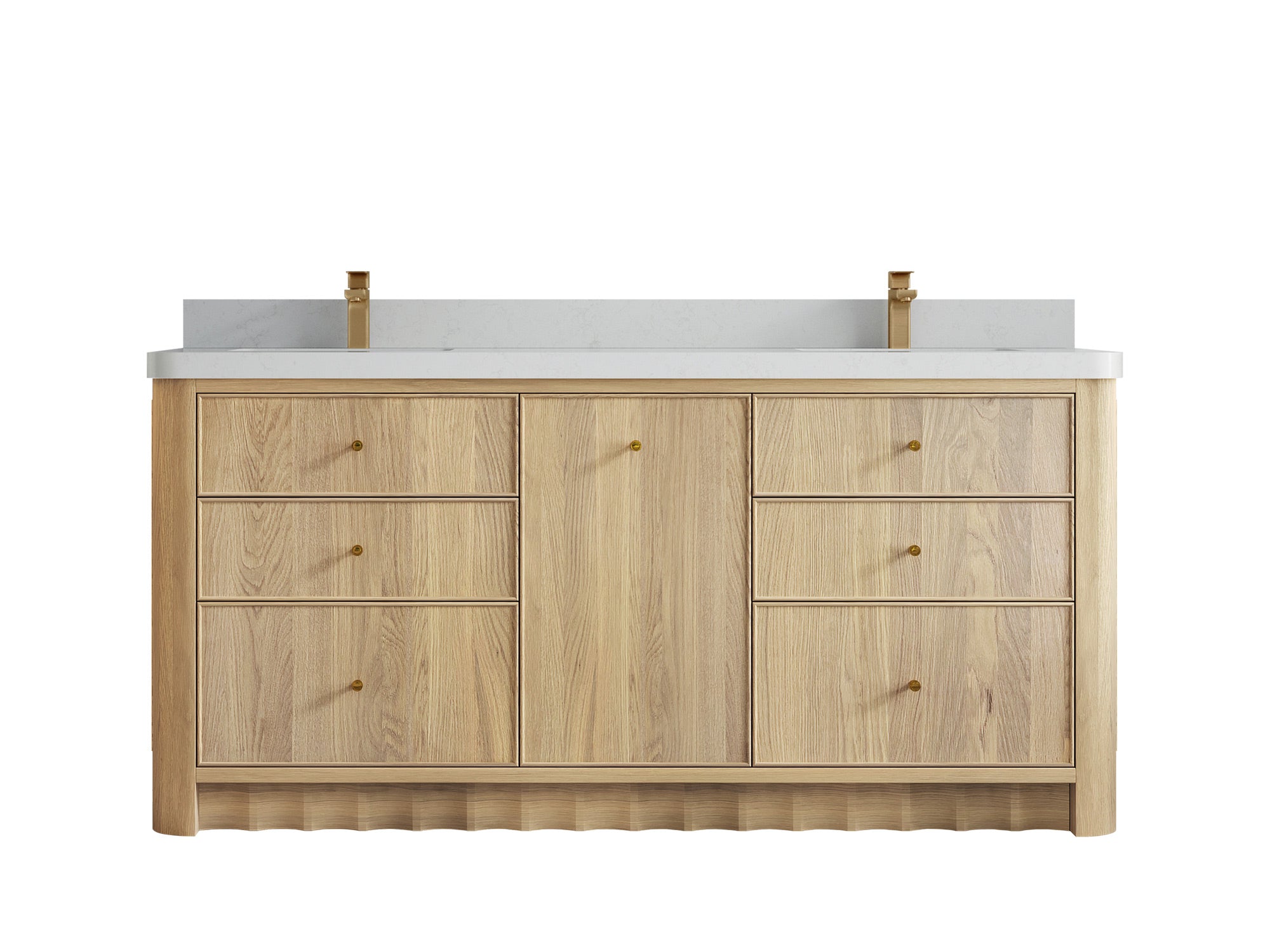 Orlando Oak 72 in. W x 22 in. D Double Sink Bathroom Vanity - Willow Bath and Vanity