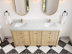 Orlando Oak 72 in. W x 22 in. D Double Sink Bathroom Vanity - photo 13