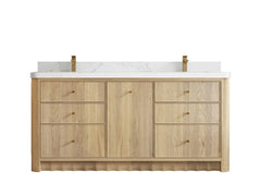 Orlando Oak 72 in. W x 22 in. D Double Sink Bathroom Vanity - photo 12