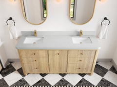 Orlando Oak 72 in. W x 22 in. D Double Sink Bathroom Vanity - photo 17