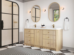 Orlando Oak 72 in. W x 22 in. D Double Sink Bathroom Vanity - photo 2