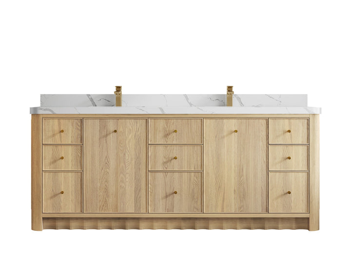 Orlando Oak 84 in. W x 22 in. D Double Sink Bathroom Vanity - photo 10