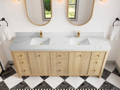 Orlando Oak 84 in. W x 22 in. D Double Sink Bathroom Vanity - photo 13